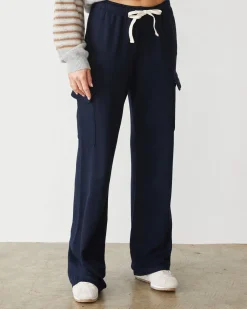 MONROW Softfleece Straight Leg Cargo Sweat DARKNAVY Outlet